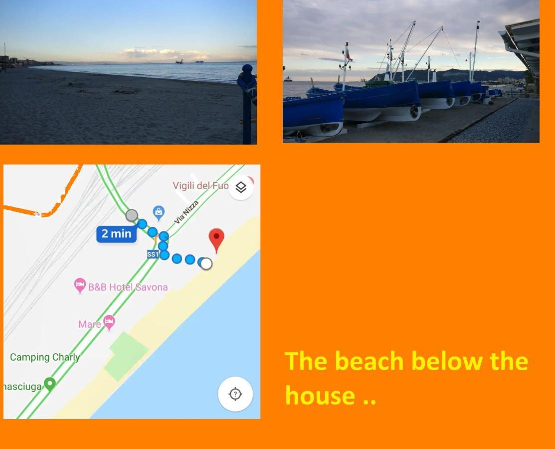 House Of Fly With Sea View, Front The Beach Savona Esterno foto